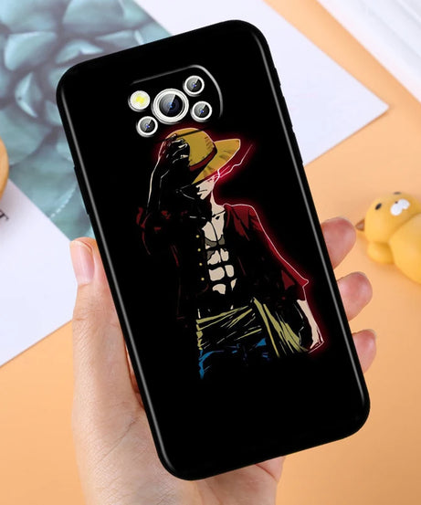 One Piece Luffy Case for Xiaomi Mi Poco F5 F4 F3 F2 X5 X4 X3 M6 M5 M5S M4 M3 C40 Pro GT NFC 5G