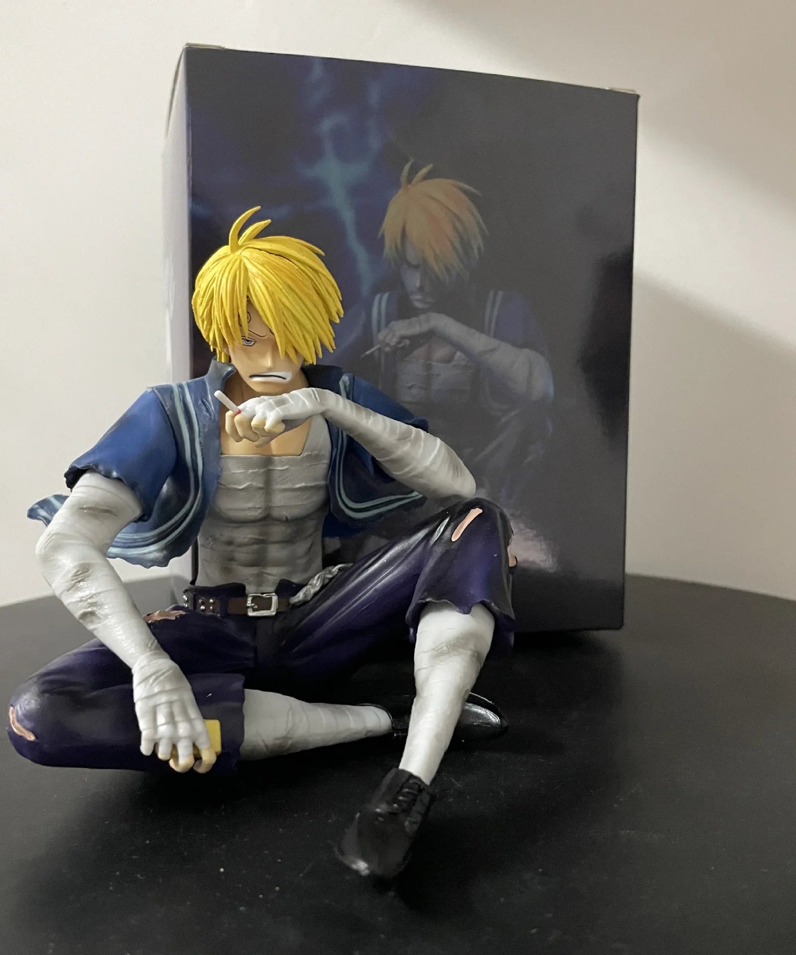 12cm One Piece Sanji Figures Battle Damage Lust Action Figures PVC Model Statue Collection Desktop Deoration Birthday Toys Gift