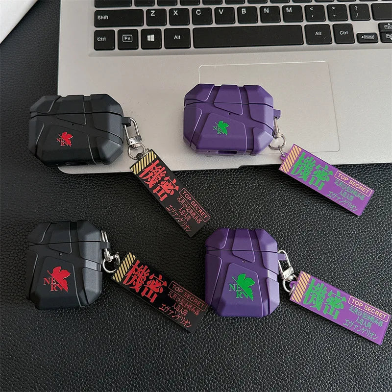 EVANGELION Earphone Case for AirPods 1 2 3 Pro 2 Case Anime Earphone Protective Cover for AirPods 4 Drop-resistant Shell