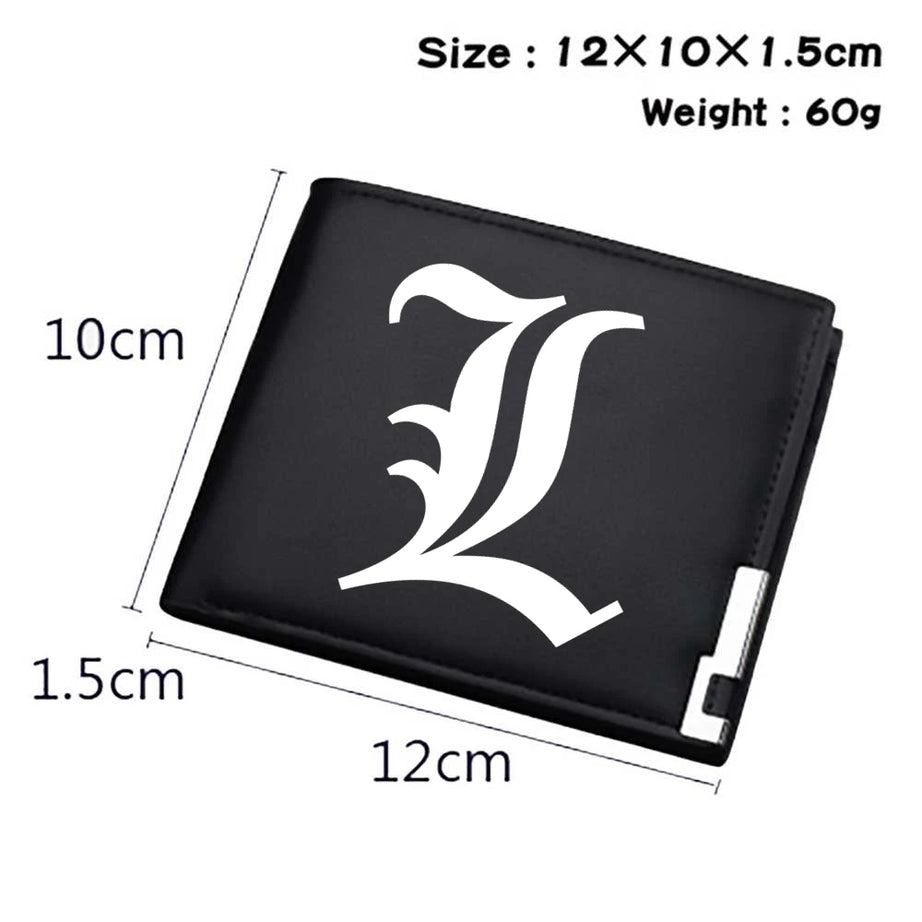 Anime Death Note Bifold Wallet Card Holder Short Purse Student School Unisex Fashion Daily Money Bag Gifts