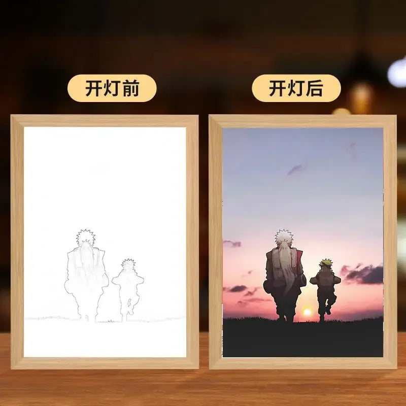 Naruto LED Night Light – Kakashi, Sasuke & Madara Anime Bedroom Lamp Gift