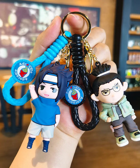 New Cute Japanese Anime Character Naruto 3D Keychain Couple Backpack Car Key Pendant Party Decoration Children's Gift
