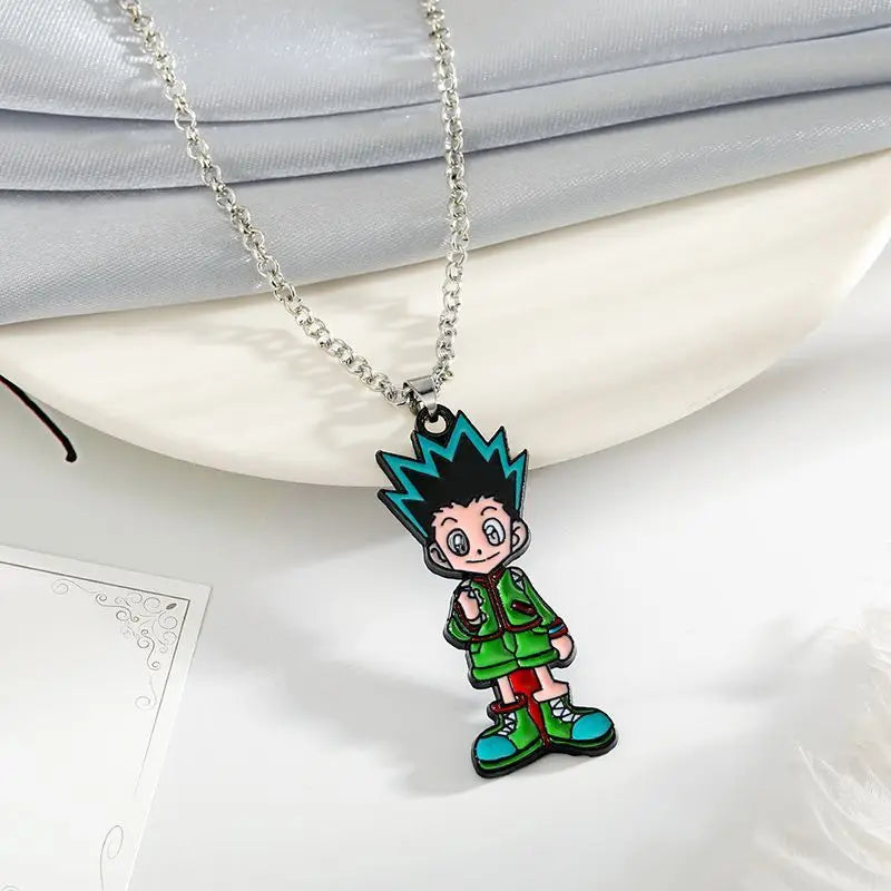 Anime peripherals: HUNTER alloy keychain, Xiaojie pendant, necklace, personality pendant, kids toys holiday gift
