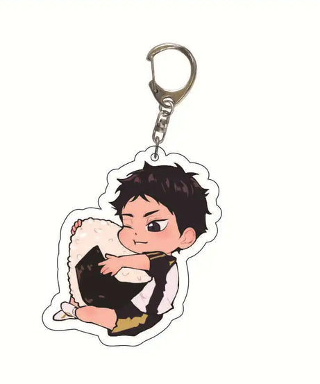 Acrylic Haikyuu Hinata Shoyo Tobio Kageyama Anime Keychain Jewelry Campus Related Products Cultural Friends Gift Bag Charms New