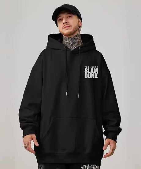 M-8XL Hoodie Men's Large Hoodie Loose and Fashionable Japanese Super Pop Anime Dunk Print Long Sleeve Double Shirt
