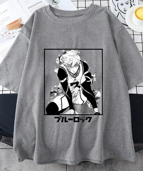 Anime Blue Lock T Shirt Seishiro Nagi Graphic Print Short Sleeve Unisex Streetwear Casual Personality Anime Harajuku Tees Tops