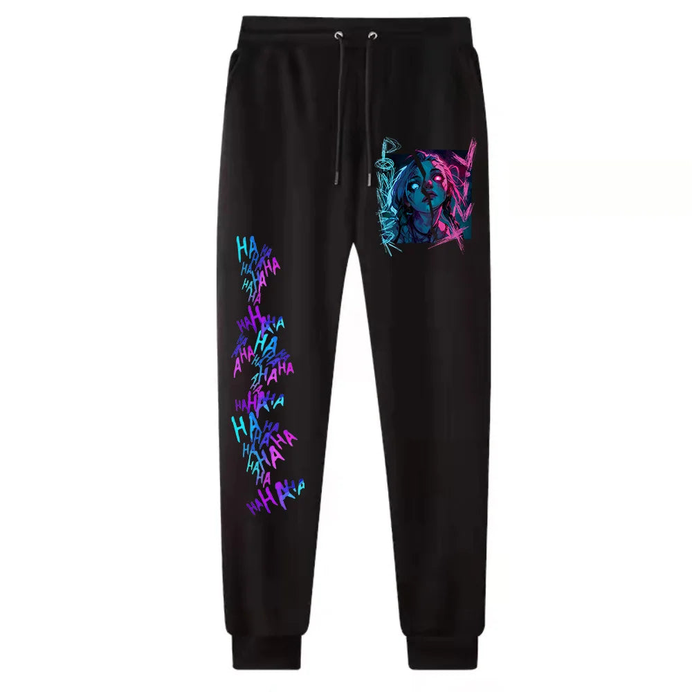 Hot Anime Arcane-Jinx Pants Man Woman  Harajuku  Streetwear Trousers