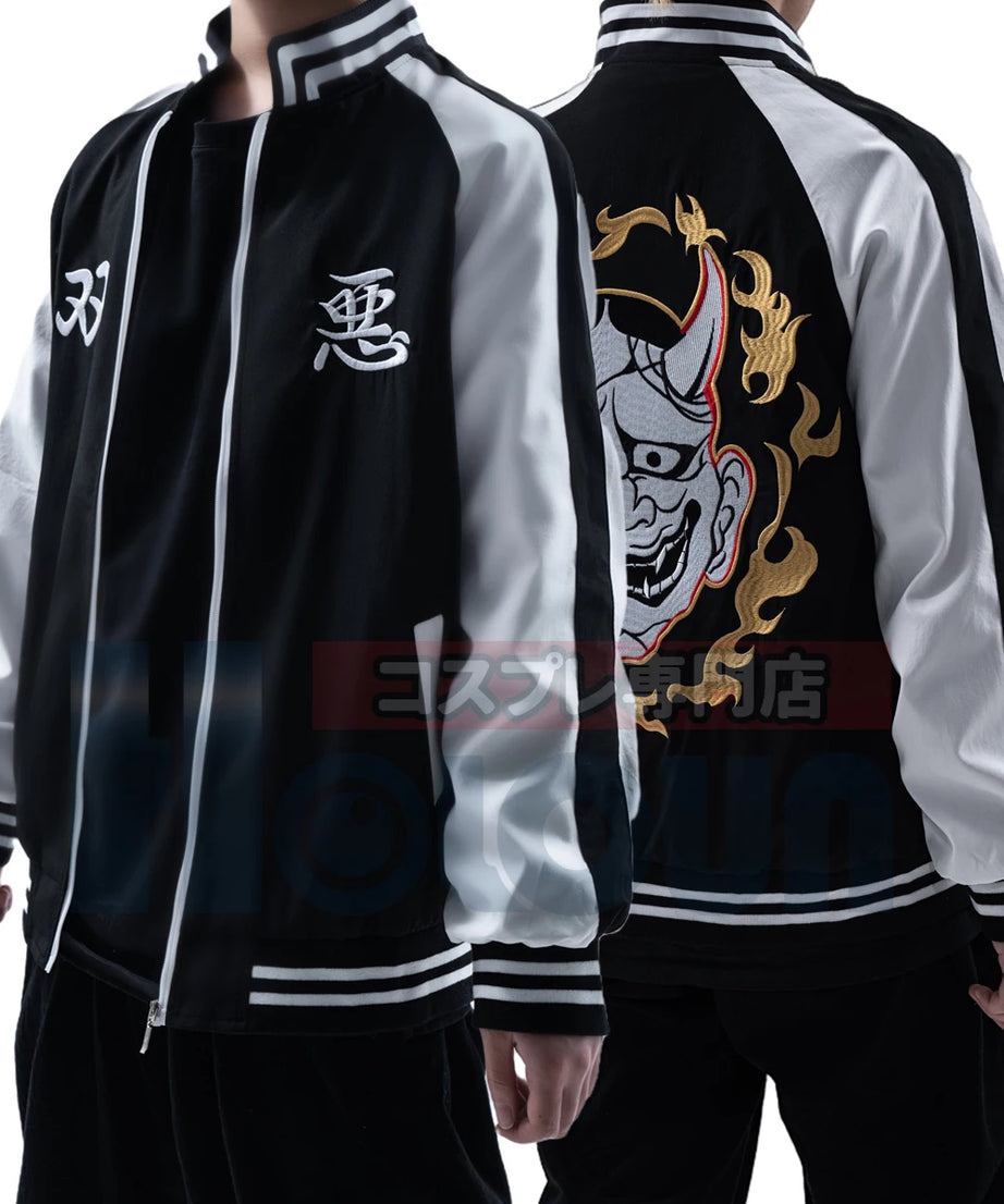 HOLOUN Tokyo Anime Costume Souta Nahoya Kawata Jacket Smiley Angry High Density Embroidery Casual Wear Halloween Gift