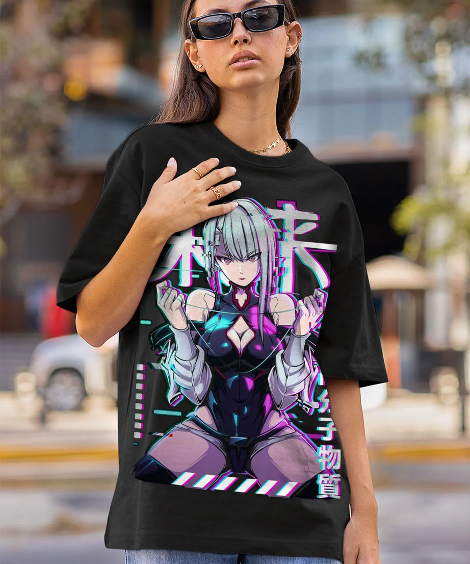 Lucy Cyber Edgerunners T-Shirt Anime Edge Runner Manga Gift Graphic Tee All Size