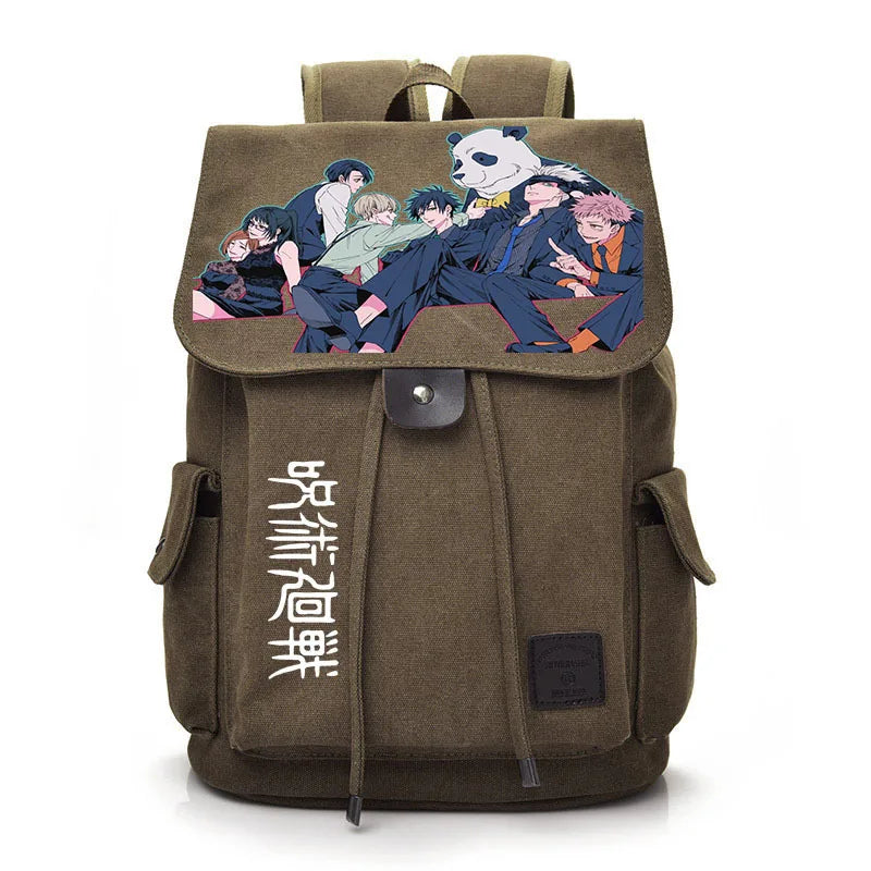 Jujutsu Kaisen Anime Backpack Cosplay Gojo Unisex Students School Bag Large Capacity Bookbag Laptop Travel Rucksack Outdoor Bag