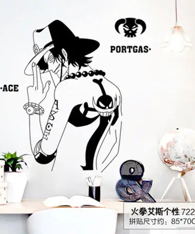 One Piece Anime Luffy Poster Wall Sticker Personality Creative Fashion Boys Dormitory Decoration Wallpaper Self Adhesive