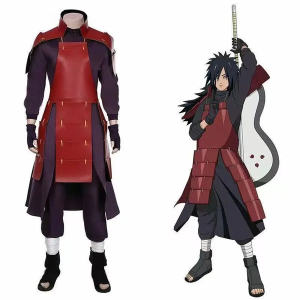 Naruto Uchiha Madara Cosplay Costume – Premium Full Set Ninja Armor & Suit for Halloween