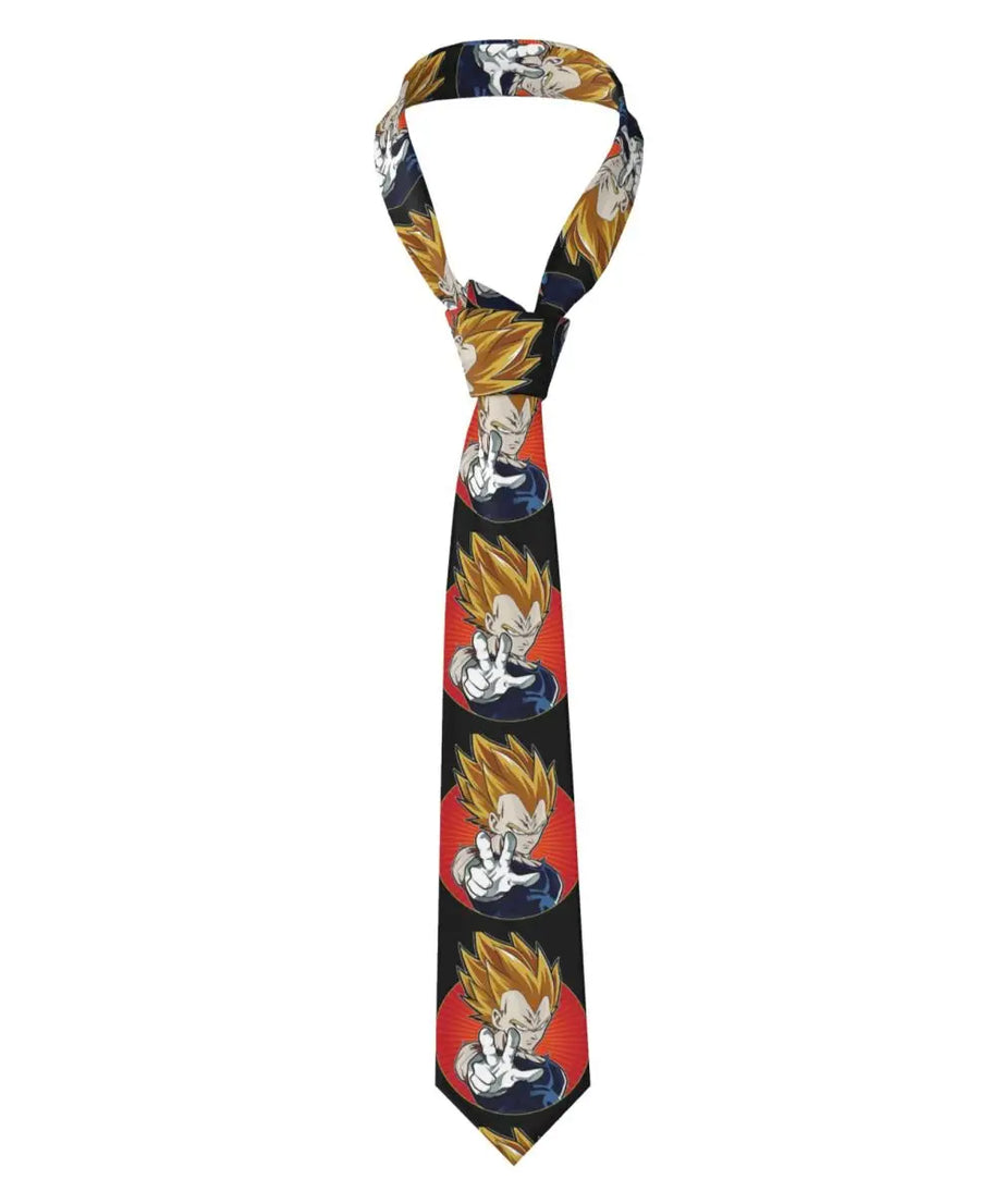 Vegeta Royal Saiyan Symbol Necktie – Dragon Ball Z Slim 8cm Unisex Tie