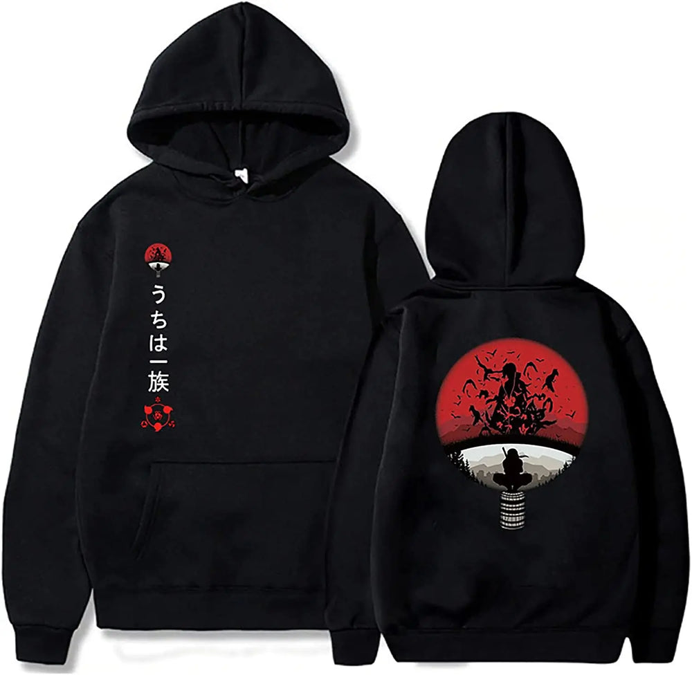 Naruto Akatsuki Cloud Hoodie – Unisex Printed Pullover Streetwear 7