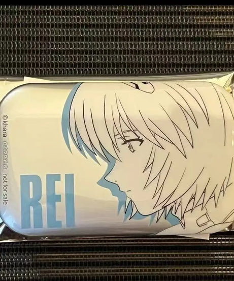 New Century Evangelion Anime Peripheral Badge Ayanami Asuka Special Square Bar Button Backpack Accessories Friends'