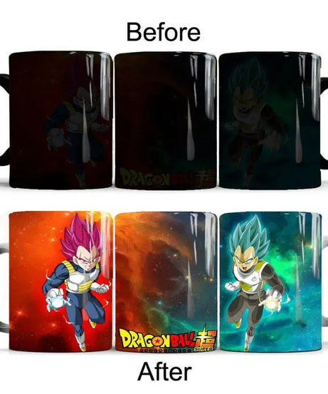 Dragon Ball Goku Color Changing Cup Mug Personalised Magic Mugs Heat Activated Image Photo Coffee Mugs Surprised