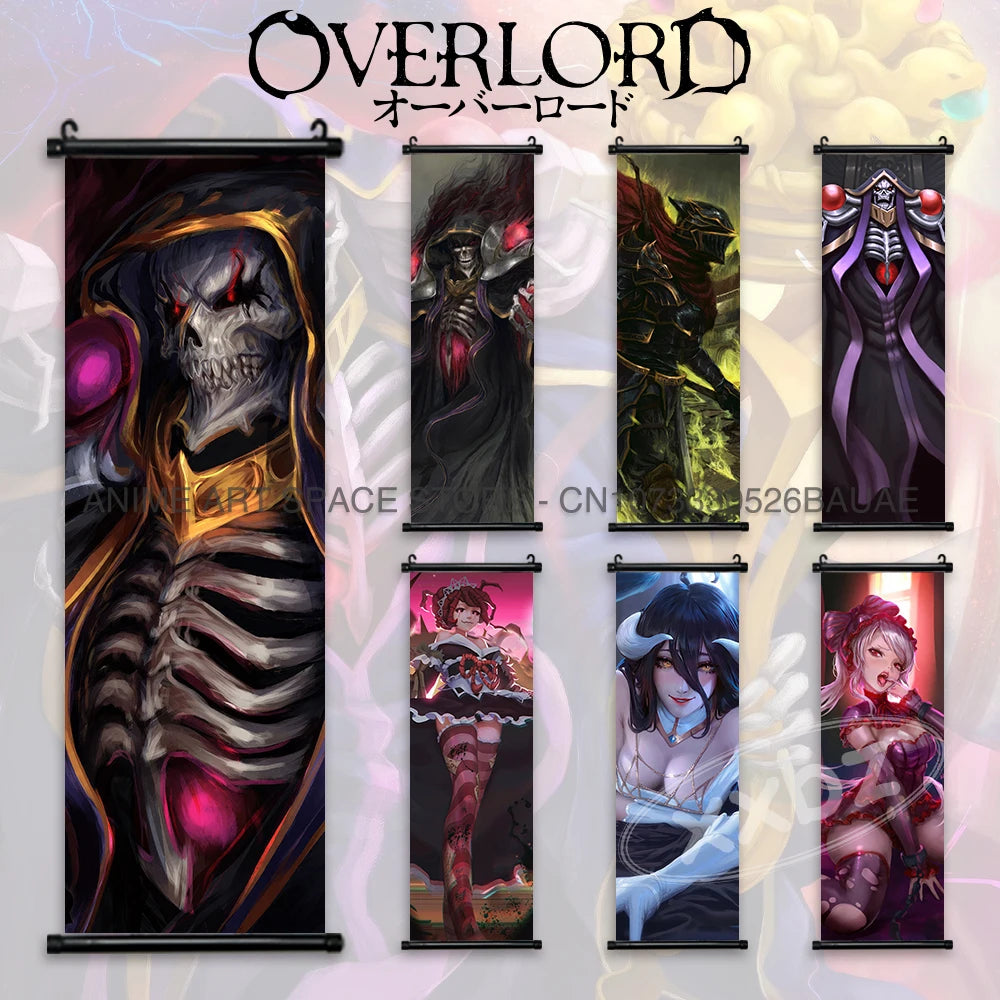 Overlord Anime Canvas Prints - Albedo, Shalltear, Ainz Poster