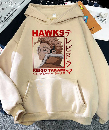 Anime Hawks Printed Hoodies Men/Women Sweatshirts Casual Hoodie Personality Pullover