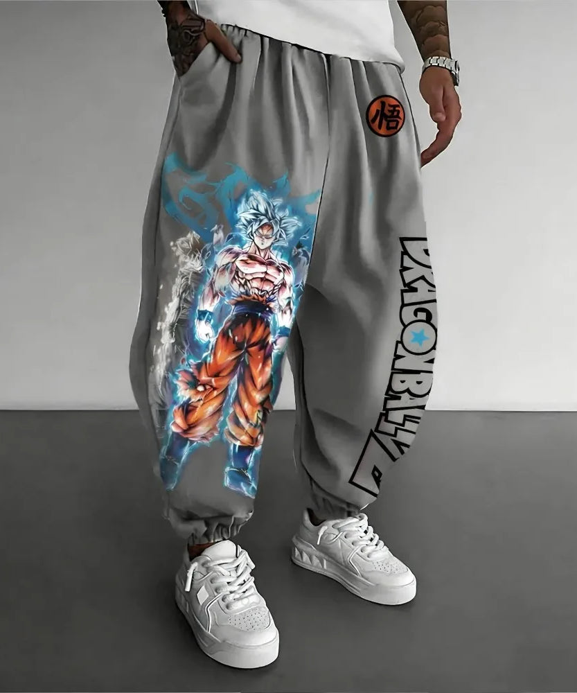 Dragon Ball Autumn/Winter Men's and Women's Pure Cotton Sweatpants Fashion Animation Printing Loose Daily Wear Casual Pants