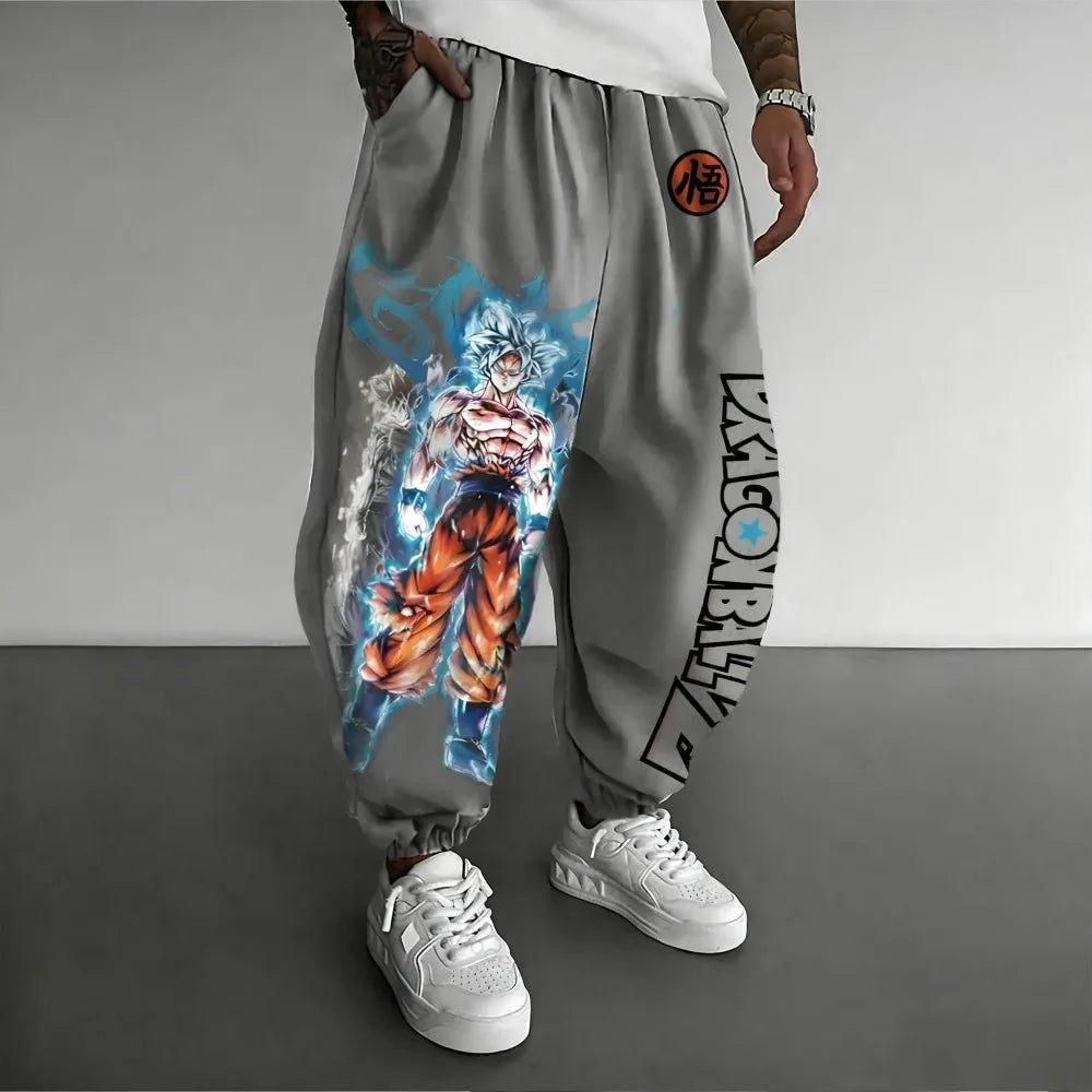 Dragon Ball Autumn/Winter Men's and Women's Pure Cotton Sweatpants Fashion Animation Printing Loose Daily Wear Casual Pants