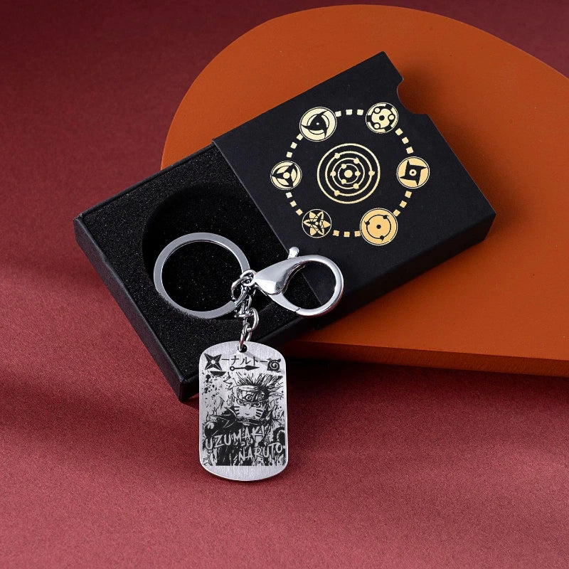 Naruto Titanium Steel Anime Keychain Pendant – Uchiha Itachi, Sasuke & Kakashi 3