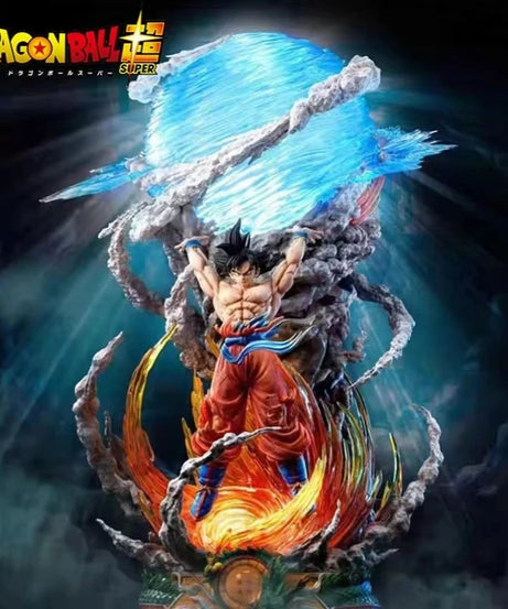 25cm Dragon Ball Anime Spirit Bomb Sou Goku Action Figure Super Saiya Pvc Model Statue Doll Collection Decoration Toys