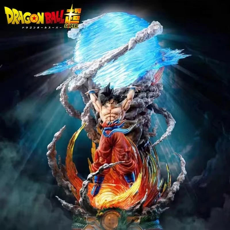 25cm Dragon Ball Anime Spirit Bomb Sou Goku Action Figure Super Saiya Pvc Model Statue Doll Collection Decoration Toys