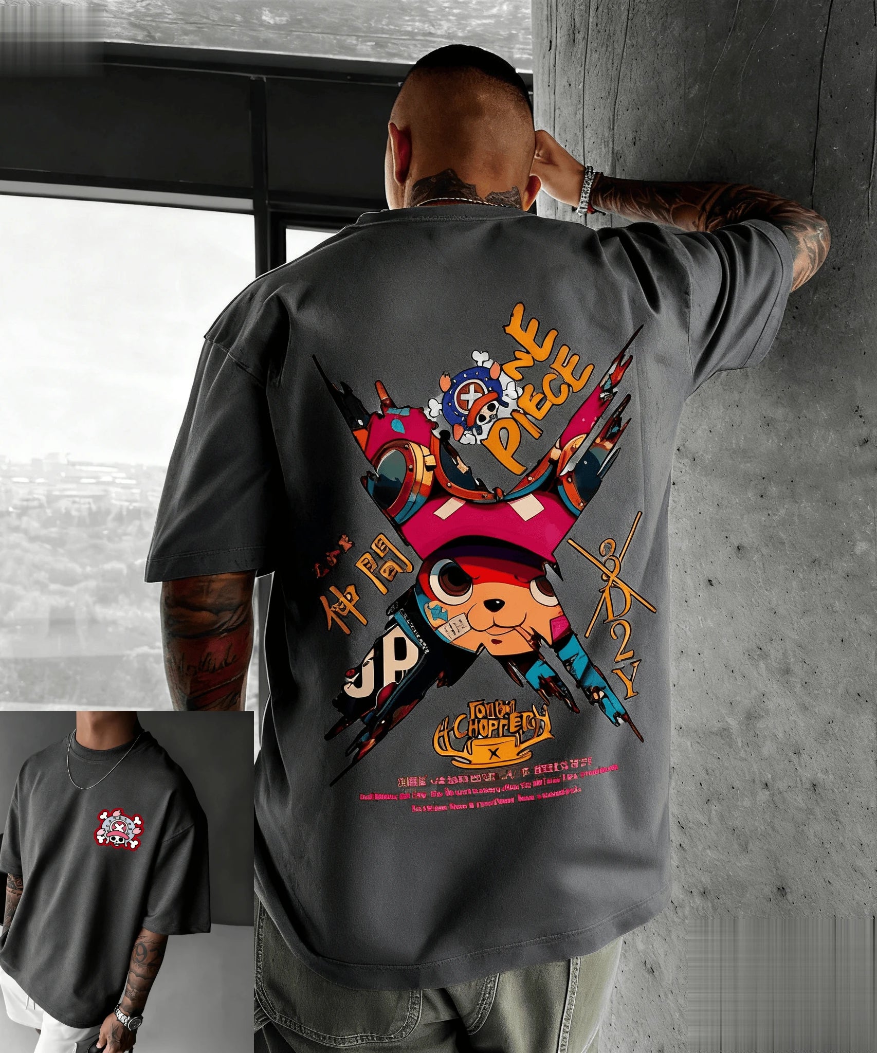 New One Piece Chopper Anime T Shirt Men Women Cotton Short Sleeve Tee Summer Cartoon Graphic Streetwear Casual Top Oversized Y2k