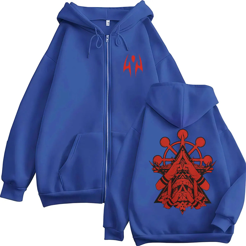 Jujutsu Kaisen Ryomen Sukuna Anime Zip-Up Hoodie – Harajuku Fleece Streetwear 7
