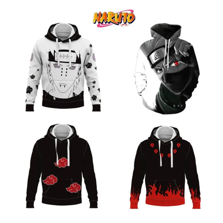 New Hot Naruto Anime  Cosplay Akatsuki Uchiha Itachi Adult Children Full-Size Sweatshirt 3D Printed Hooded Sweater Coat