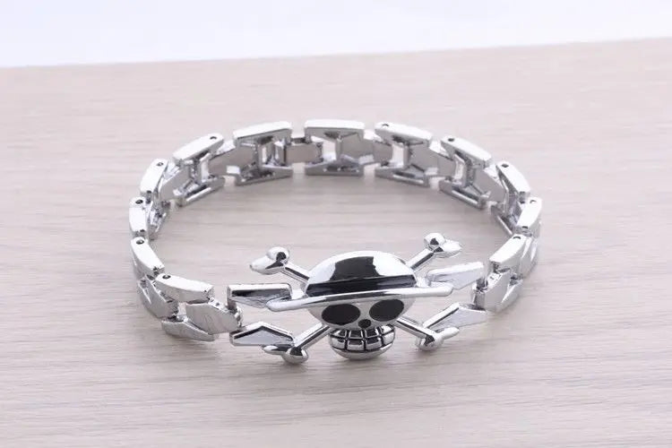 One Piece Animation Peripheral Bracelet OnePiece Logo Bracelet Alloy Fashion anime Animation Jewelry