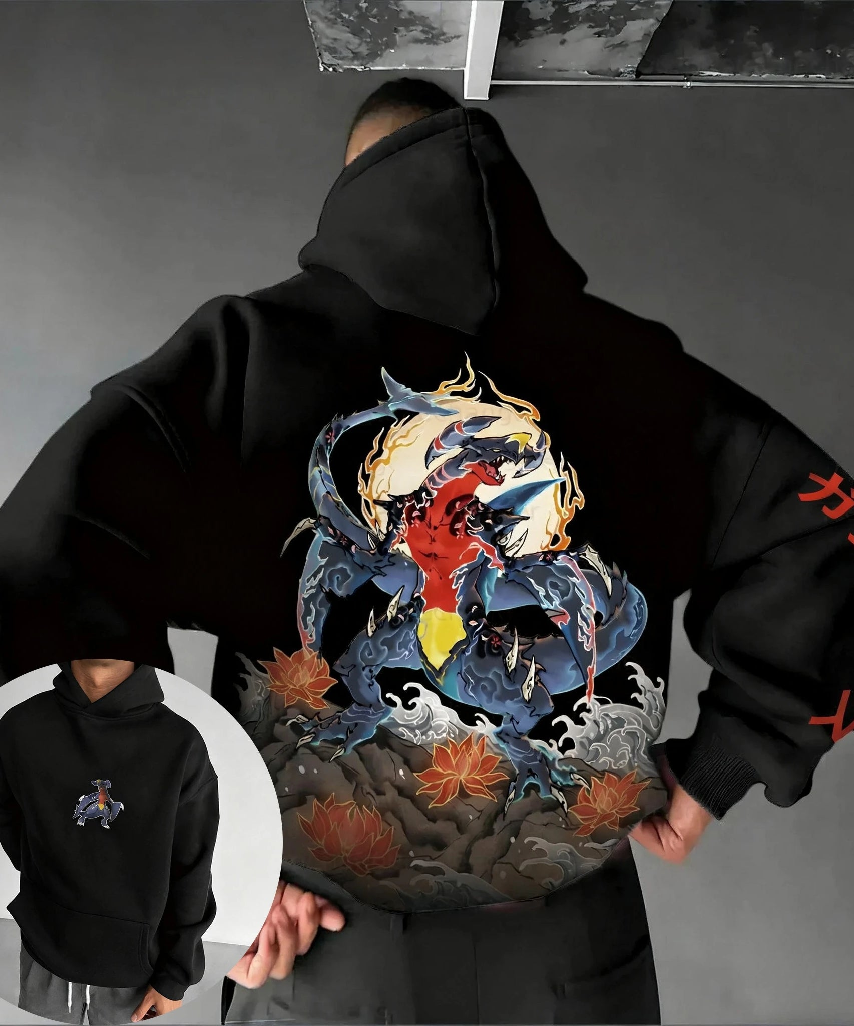 Pokémon Anime New Original Hoodie Autumn and Winter Men's and Women's Street Casual Loose American Hip Hop Sweater Top