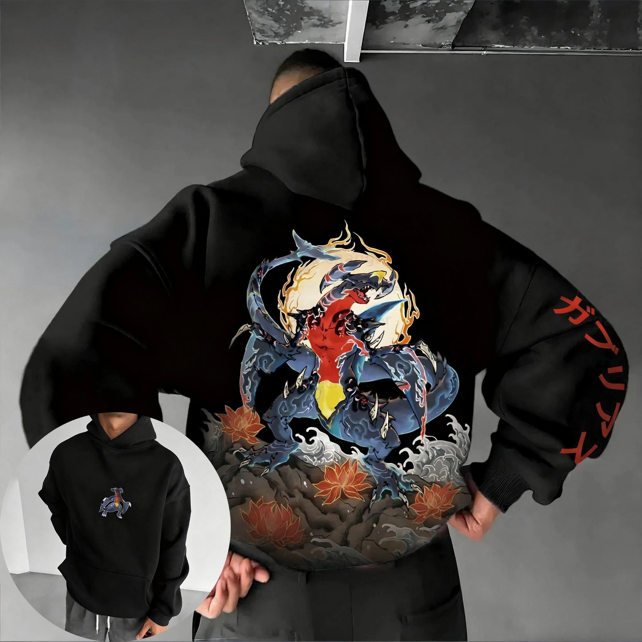 Pokémon Anime New Original Hoodie Autumn and Winter Men's and Women's Street Casual Loose American Hip Hop Sweater Top