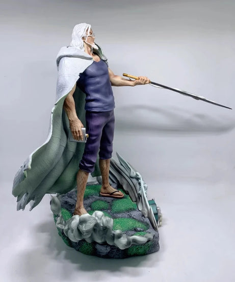 One Piece 32cm Silvers Rayleigh Action Figures Model Kit Anime Peripheral GK Toy Statue Holding Sword Desktop Ornament Boy Gift