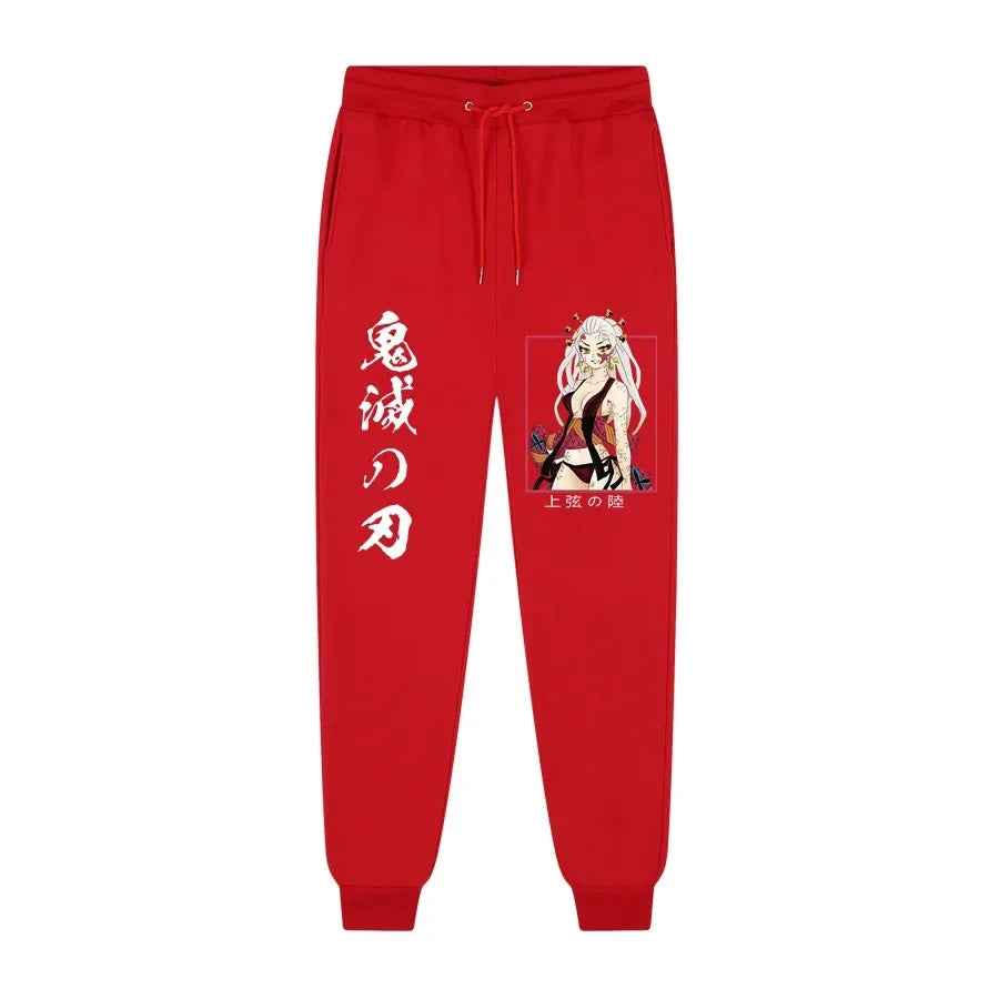 Anime Demon Slayer printed trousers men's comfortable fleece pants jogging men's trousers casual versatile sweatpants S-3XL