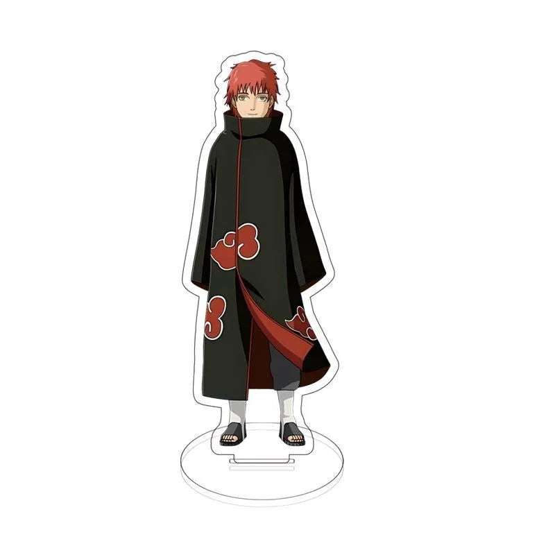 Anime Naruto Akatsuki Uchiha Itachi Stand Model Plate Acrylic Display Desk Decor Figure  Decoration Keychain Friends Gift