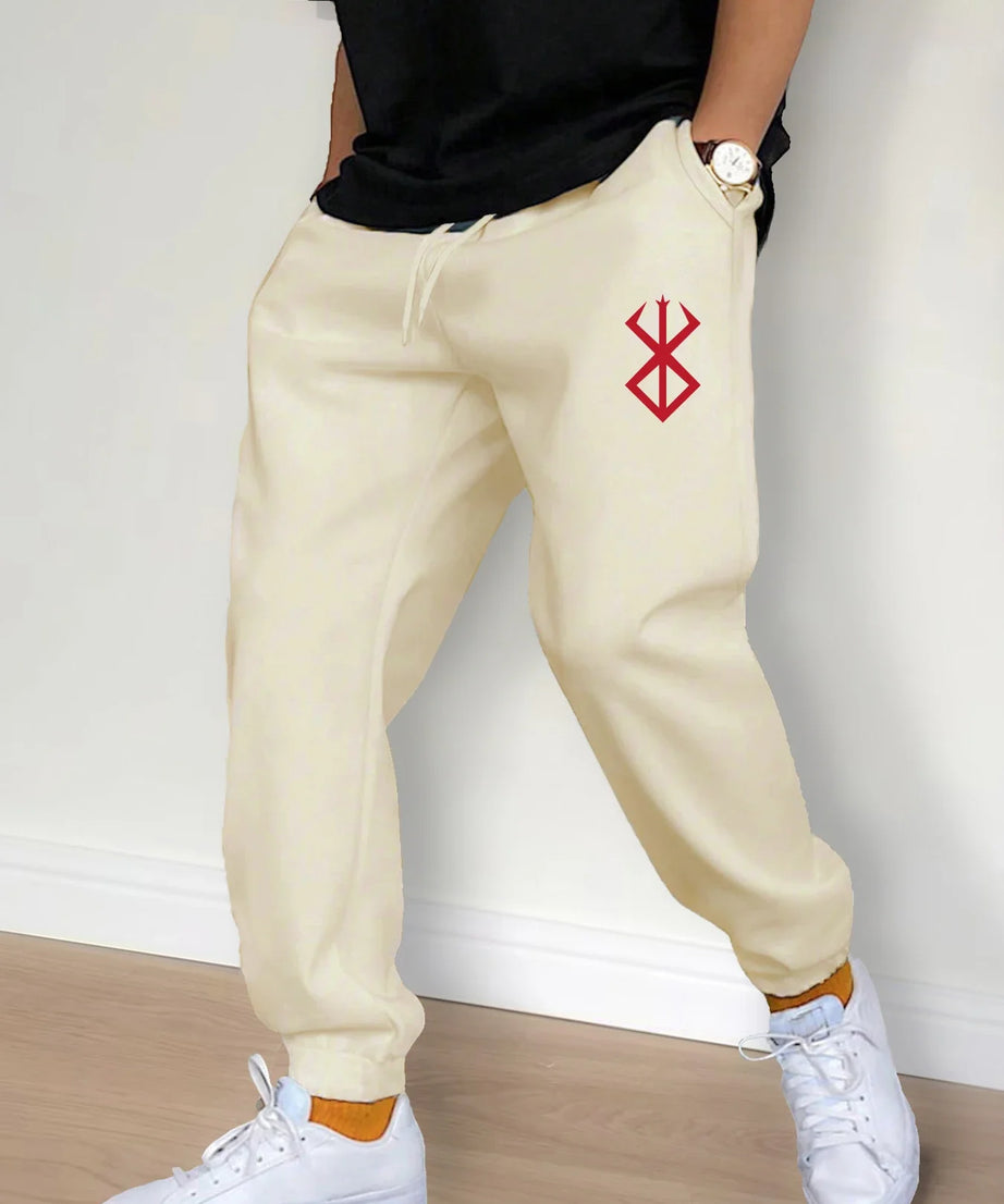 Men's Fashion Pants Spring Autumn Fleece Casual Sweatpants Sports Joggers Workout Gym Fitness Trousers Women Loose Men Clothing