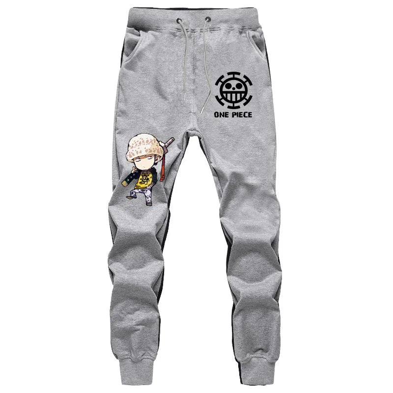 Students Casual Pants for Men and Women Summer Fashion Sports Breathable Cotton Pants Anime ONE PIECE Print Luxury Long Pants