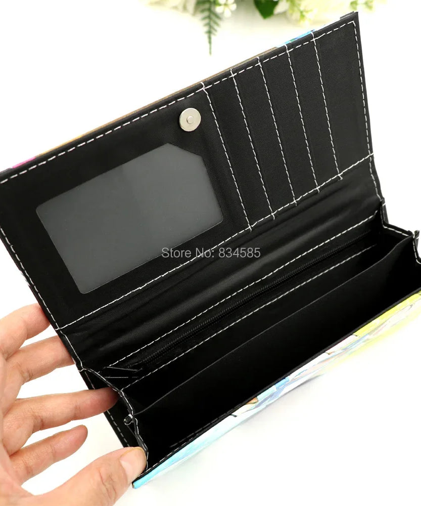 Anime Fate/stay Night Long Women Wallets Money Clip Men Card Holders Purse