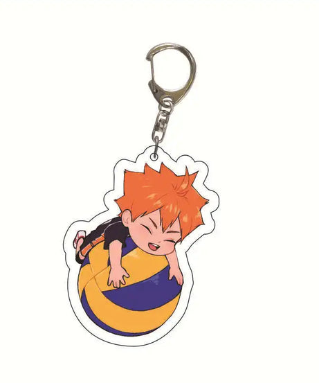 Acrylic Haikyuu Hinata Shoyo Tobio Kageyama Anime Keychain Jewelry Campus Related Products Cultural Friends Gift Bag Charms New