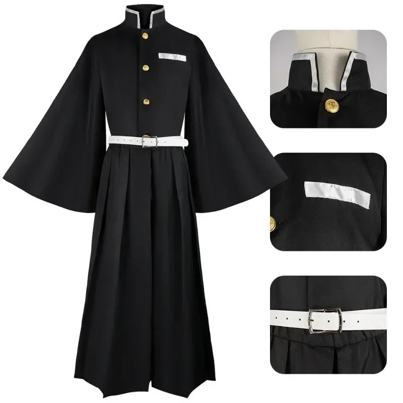 Anime Demon Slayer Muichiro Tokito Cosplay Costume – Uniform & Wig Set 4