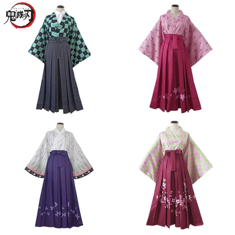 Anime Demon Slayer Surrounding Characters Tanjirou Nezuko Zenitsu Giyuu Cosplay Costume Kimono Dressing Anime Suit Festival