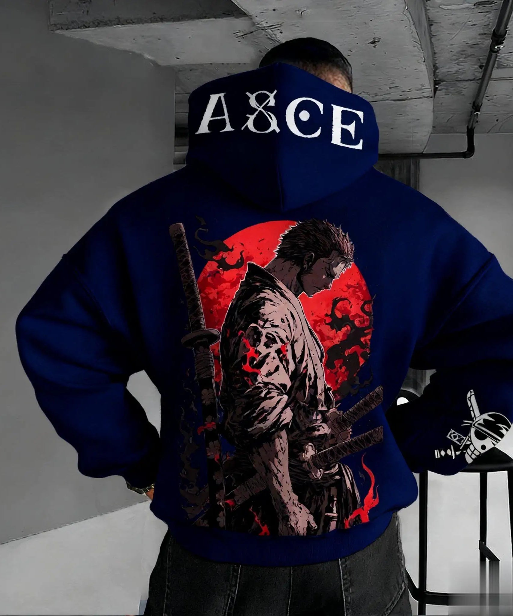 Anime One Piece Zoro Print Hoodie Men Women New Spring Autumn Casual Streetwear Cosplay Jacket Pullover Sweatshirt Fashion Tops