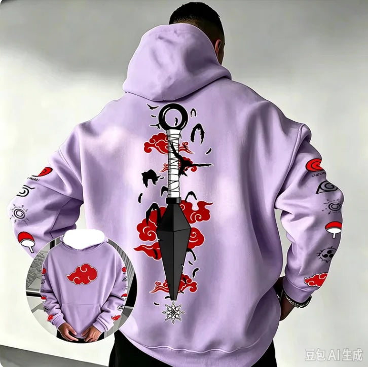 Naruto Akatsuki Kunai Hoodie – 2026 Japanese Anime Y2K Casual Sportswear Sweatshirt 2