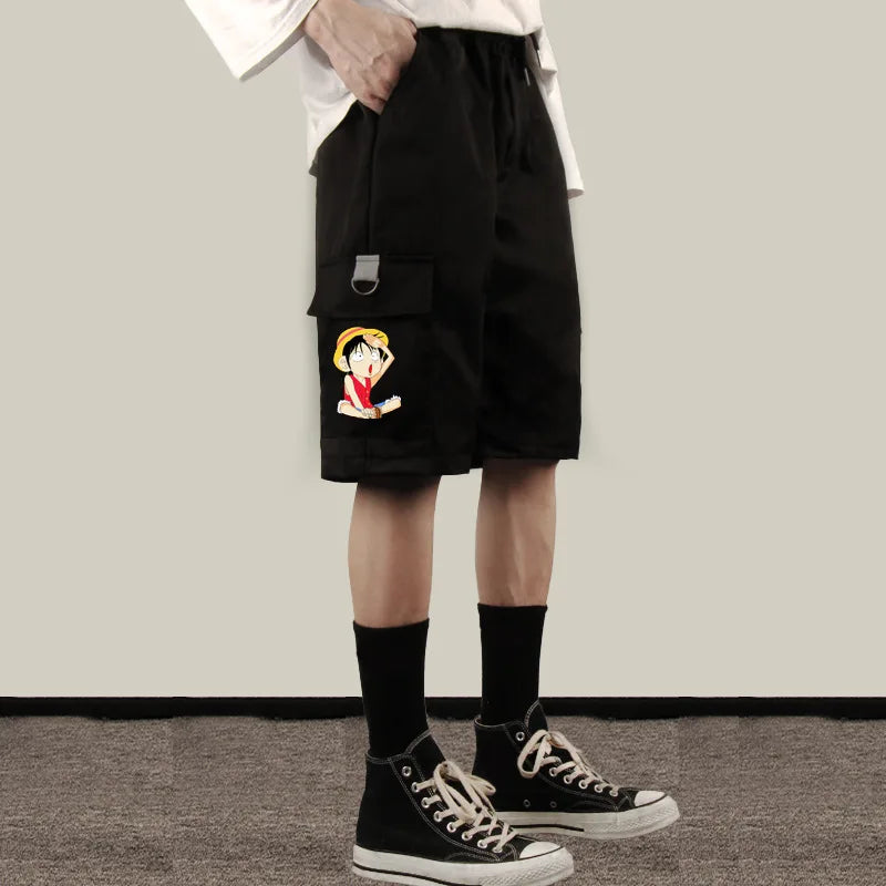 ONE PIECE Chopper White Beard Tooling Shorts Sweatpants Anime Two-dimensional Trend Five-point Casual Pants for Men and Women