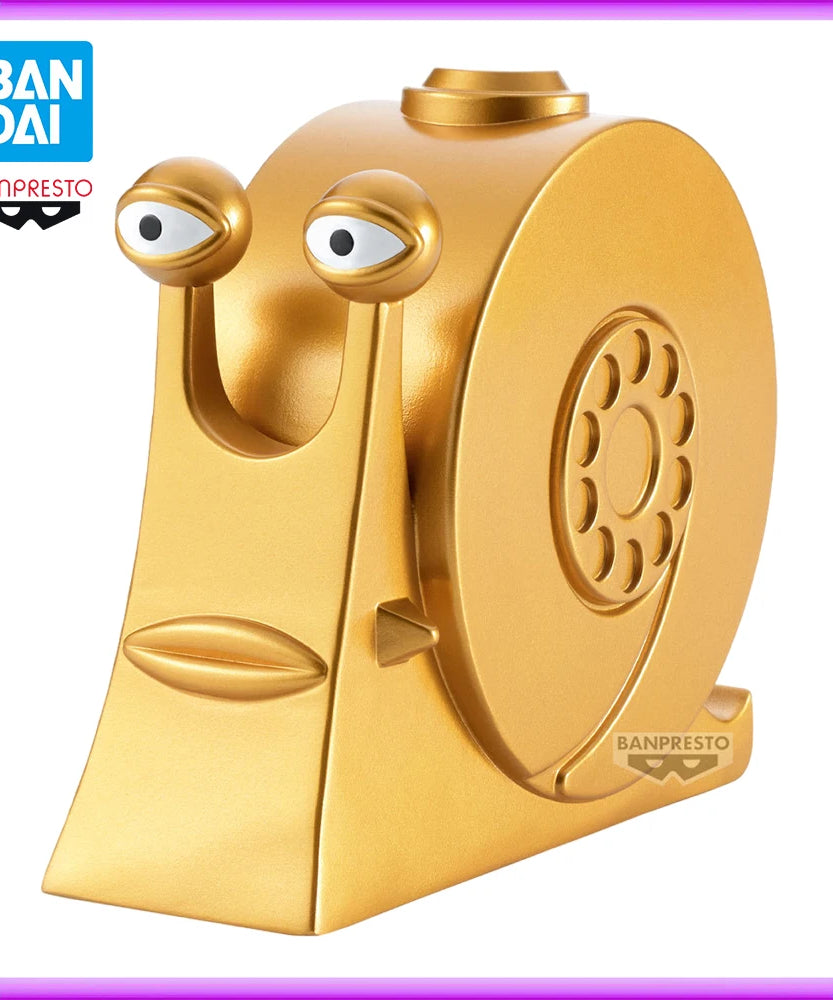 Bandai Banpresto One Piece Golden Den Den Mushi Figure – Collectible Anime Model Toy