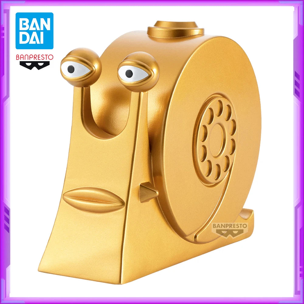 Bandai Banpresto One Piece Golden Den Den Mushi Figure – Collectible Anime Model Toy
