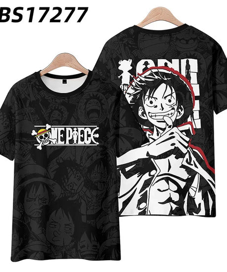 Anime Summer ONE PIECE T-Shirt Luffy Zoro 3D Print Clothes Female Male Fashion T Shirts Short Sleeves Casual Tops
