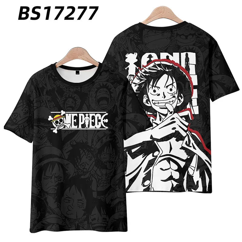 Anime Summer ONE PIECE T-Shirt Luffy Zoro 3D Print Clothes Female Male Fashion T Shirts Short Sleeves Casual Tops