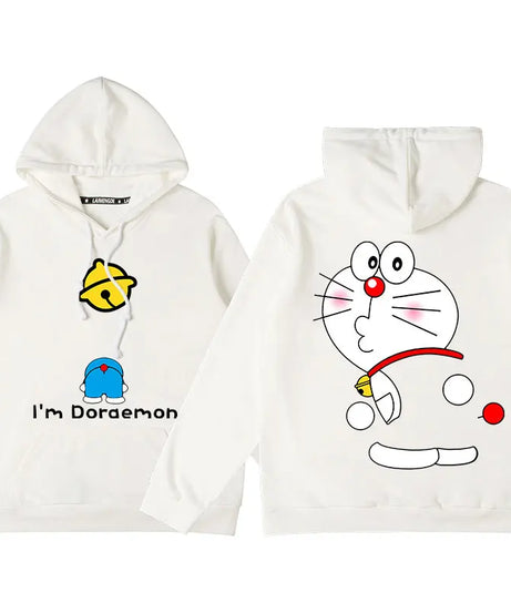 Doraemon Anime Hoodie – Cute Couple & Teen Pullover Jacket